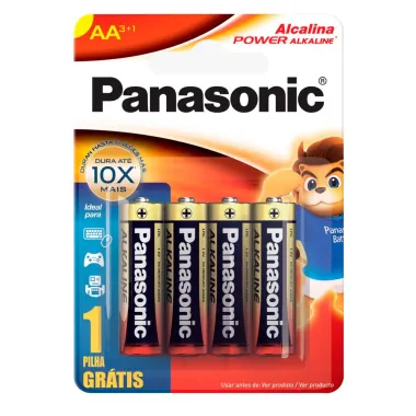 Pilha Panasonic Alcalina AA Power 4 Unidades