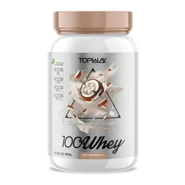 Whey Protein 100% Topway Sabor Coco com Baunilha 900g