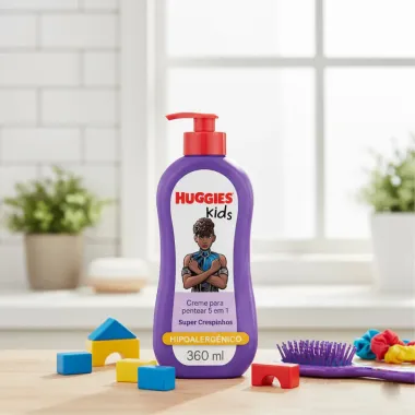 Creme para Pentear Huggies Kids 5 em 1 Super Crespinhos 360ml