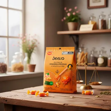 Balinhas Beeva de Gengibre & Pr&ograve;polis e Recheio com Mel 57g