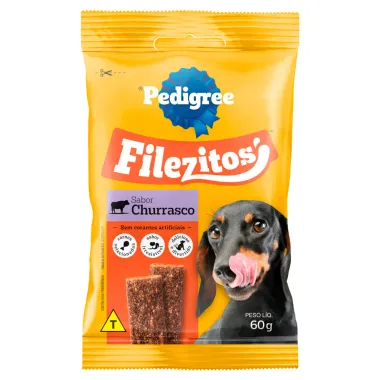 Filezitos para C&atilde;es Pedigree Sabor Churrasco 60g