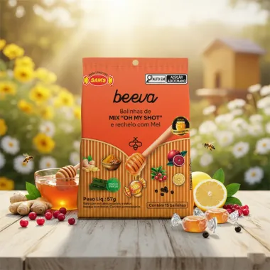 Balinhas Beeva de Mix "Oh My Shot" e Recheio com Mel 57g