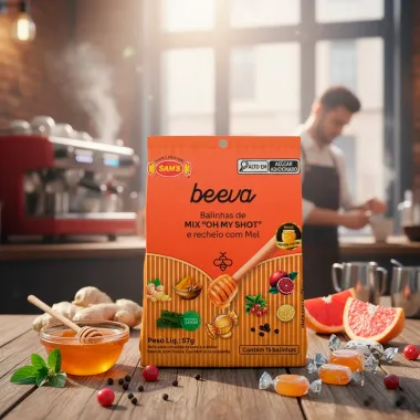 Balinhas Beeva de Mix "Oh My Shot" e Recheio com Mel 57g