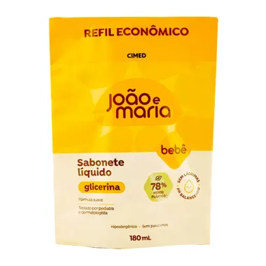 Sabonete Líquido Bebê João e Maria Glicerina Refil 180ml