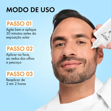 Protetor Solar Facial Vichy Capital Soleil UV Aqua FPS 60 Sem Cor 40g