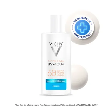 Protetor Solar Facial Vichy Capital Soleil UV Aqua FPS 60 Sem Cor 40g