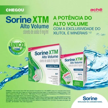 Sorine XTM Alto Volume 9mg/ml Lavagem Nasal Refil 30 Envelopes de 4,5g cada
