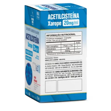 Acetilciste&iacute;na 40mg/ml Sabor Morango Xarope 120ml