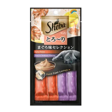 Petisco para Gato Sheba Cremoso Adultos Sabor Atum Sachê 48g