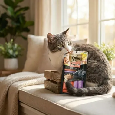 Petisco para Gato Sheba Cremoso Adultos Sabor Atum Sachê 48g