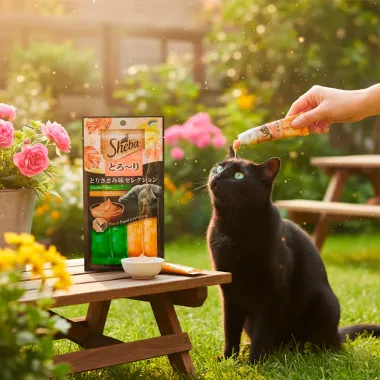 Petisco para Gato Sheba Cremoso Sabor Frango e Peixe 12g