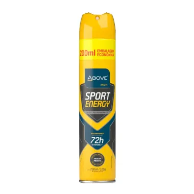 Desodorante Above Men Aerosol Sport Energy Antitranspirante 72H 200ml Embalagem Econômica