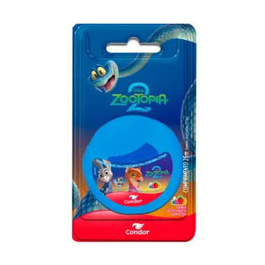 Fio Dental Infantil Condor Zootopia 2 25m Sabor Tutti-Frutti com Cera