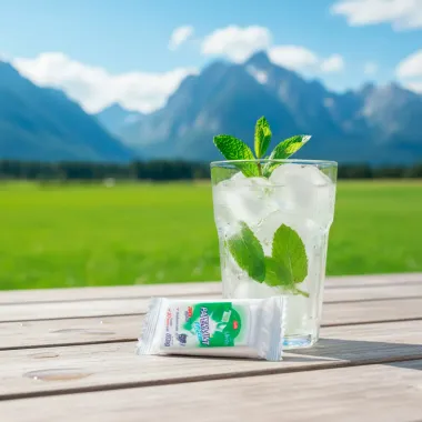 Lâmina Comestível Papermint Frozen Sabor Menta Zero Açucar com 20 Lâminas