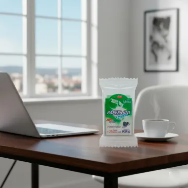 Lâmina Comestível Papermint Frozen Sabor Menta Zero Açucar com 20 Lâminas