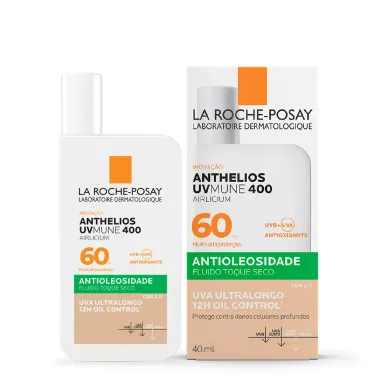 Protetor Solar Anthelios UVMune 400 Airlicium FPS 60 Antioleosidade Fluido Toque Seco Cor 2.0 40ml