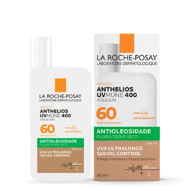 Protetor Solar Anthelios UVMune 400 Airlicium FPS 60 Antioleosidade Fluido Toque Seco Cor 4.0 40ml