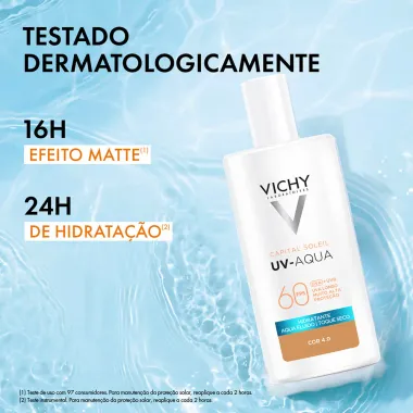 Protetor Solar Facial Vichy Capital Soleil UV Aqua FPS 60 Cor 4.0 40g