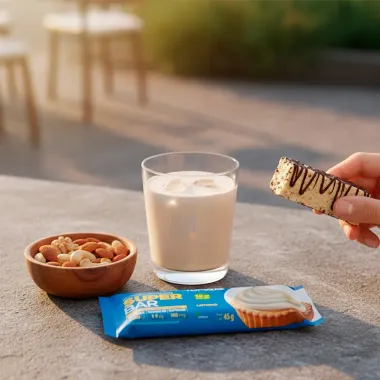 Barra Protein Super Bar Topway 12g de  Proteína Sabor Leitinho 45g