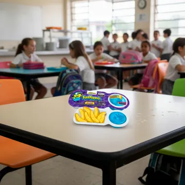 Bala de Goma Fundipperz Minions Sabor Banana + Gel Azedo Framboesa 54g