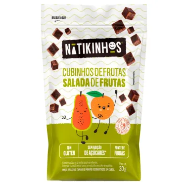 Cubinhos de Frutas Natikinhos Sabor Salada de Frutas 30g