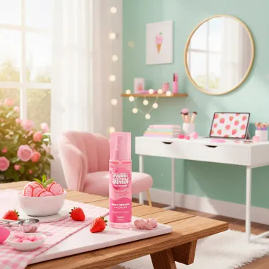 Body Splash em Calda Dailus Sweet Skin Ice Cream Morango ao Leite 200ml