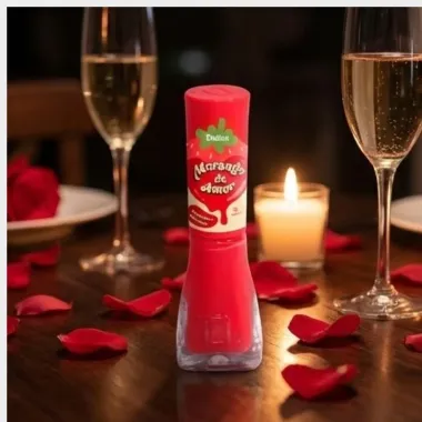 Esmalte Dailus  Cobertura Crocante Morango do Amor Vegano