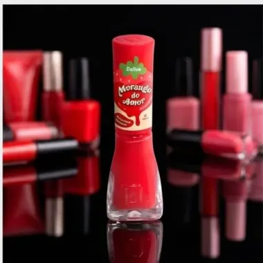 Esmalte Dailus  Cobertura Crocante Morango do Amor Vegano