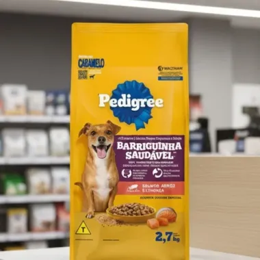 Ração para Cão Pedigree Barriguinha Saudável Sabor Salmão,Arroz e Linhaça 2,7Kg
