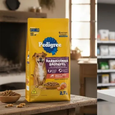 Ração para Cão Pedigree Barriguinha Saudável Sabor Salmão,Arroz e Linhaça 2,7Kg