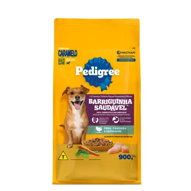 Ra&ccedil;&atilde;o para C&atilde;o Pedigree Barriguinha Saud&aacute;vel  Sabor Peru Cenoura e Espinafre 900g