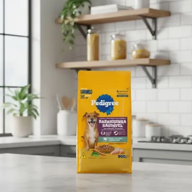 Ra&ccedil;&atilde;o para C&atilde;o Pedigree Barriguinha Saud&aacute;vel  Sabor Peru Cenoura e Espinafre 900g
