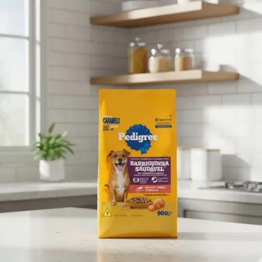 Ração para Cão Pedigree Barriguinha Saudável Sabor Salmão Arroz e Linhaça 900g