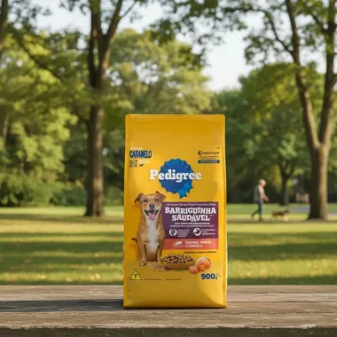 Ração para Cão Pedigree Barriguinha Saudável Sabor Salmão Arroz e Linhaça 900g