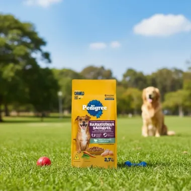 Ra&ccedil;&atilde;o para C&atilde;o Pedigree Barriguinha Saud&aacute;vel Sabor Peru Cenoura e Espinafre  2,7Kg