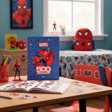 Livro Culturama Marvel Homem Aranha com 500 Adesivos