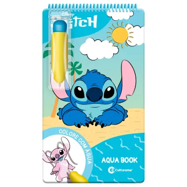 Livro Aqua Book Culturama Disney Stitch Colore com &Aacute;gua 1 Unidade