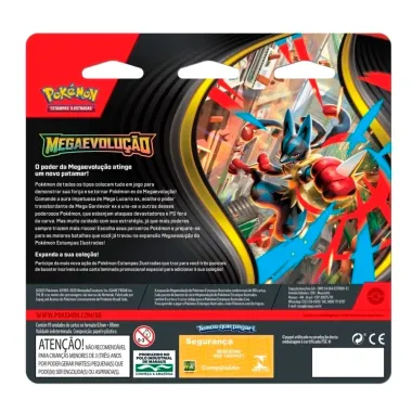 Jogo de Cartas Batalha Pok&eacute;mon Megaevolu&ccedil;&atilde;o 4+ Anos com 25 Cartas