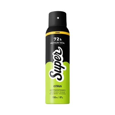 Desodorante Super Energy Aerosol Antitranspirante 72h Citrus 150ml