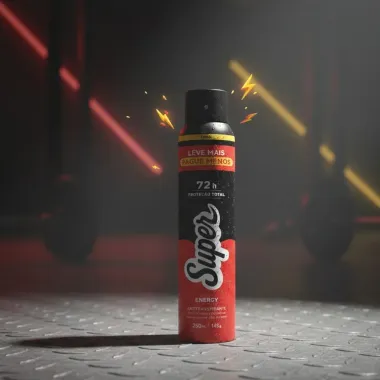 Desodorante Super Energy Aerosol Antitranspirante 72h  250Ml/145G Leve Mais Pague Menos