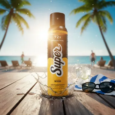 Desodorante Super Wood Aerosol Antitranspirante 72h Proteção Total 150ml