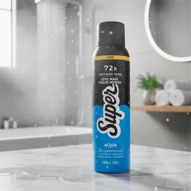 Desodorante Super Acqua Aerosol Antitranspirante 72h Proteção Total 150ml