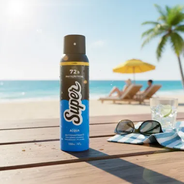 Desodorante Super Acqua 72h Prote&ccedil;&atilde;o Total Aerosol Antitranspirante 150ml