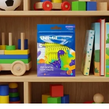 Fio Dental Dentil Kids Basic com Hastes 20 Unidades