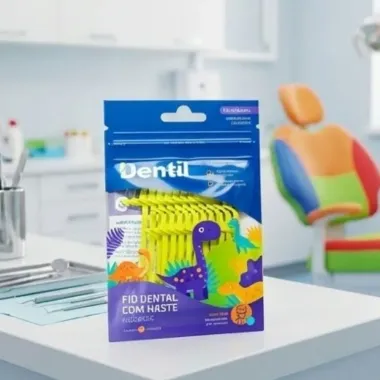 Fio Dental Dentil Kids Basic com Hastes 20 Unidades