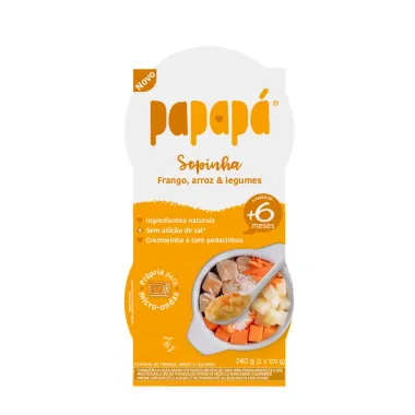 Sopinha Papapá de Frango Arroz e Legumes +6 Meses 240g