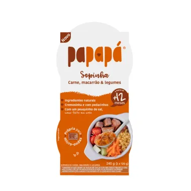 Sopinha Papapá de Carne,Macarrão e Legumes +6 Meses 240g