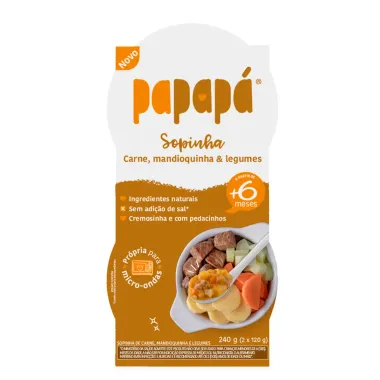 Sopinha Papapà de Carne Mandioquinha e Legumes +6 Meses 240g
