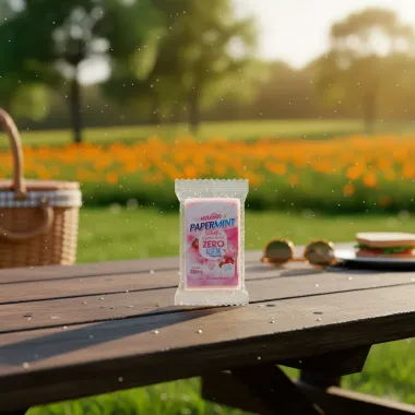 Lâminas Papermint Refrescantes Sabor Morango Zero Açúcar 20 Unidades