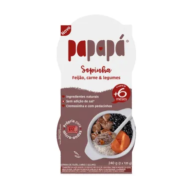 Sopinha Papapá de Feijão Carne e Legumes  +6 Meses 240g